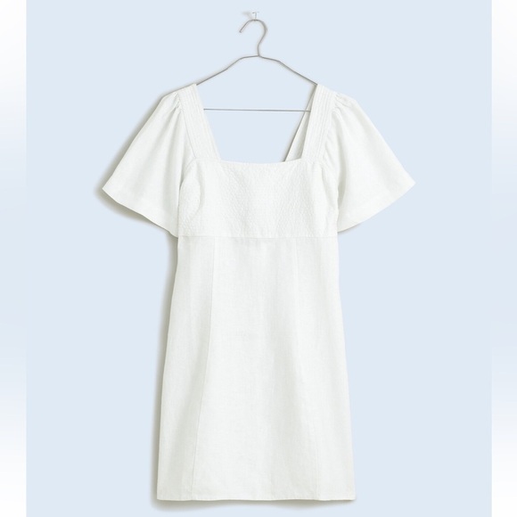 Madewell Square-Neck Mini Dress in 100% Linen - Picture 6 of 8